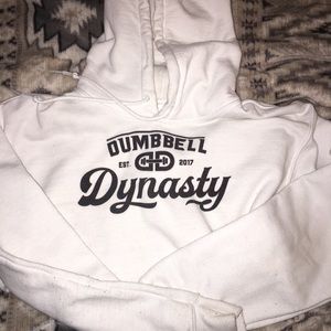 Dumbbell Dynasty White Hoodie